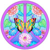 Peace Sign Butterfly Floral 2