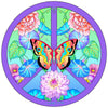 Peace Sign Butterfly Floral 3