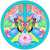 Peace Sign Butterfly Floral 4