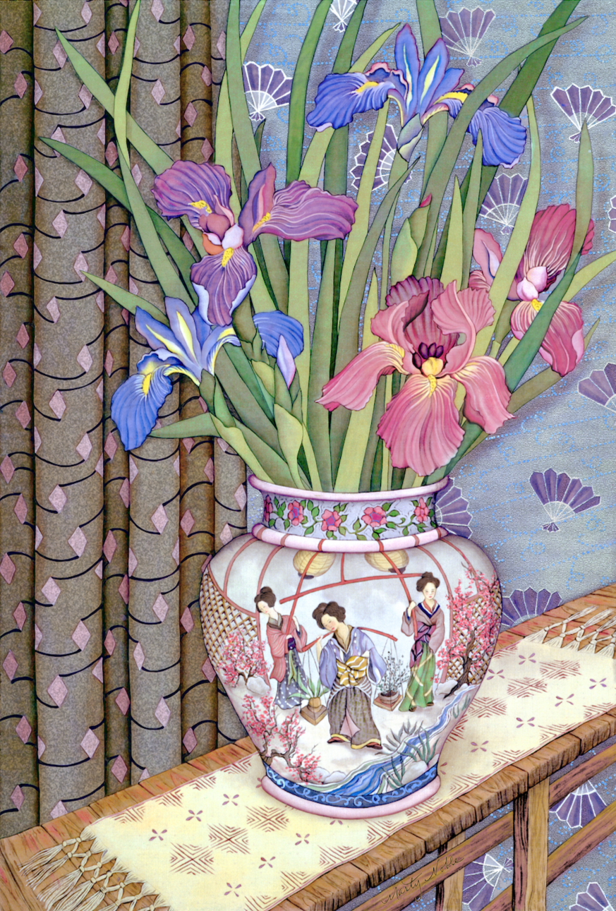 Irises In Ming Jar