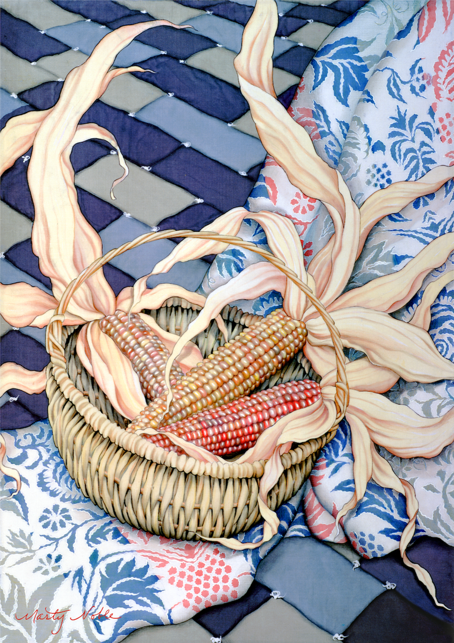 Indian Corn In Basket