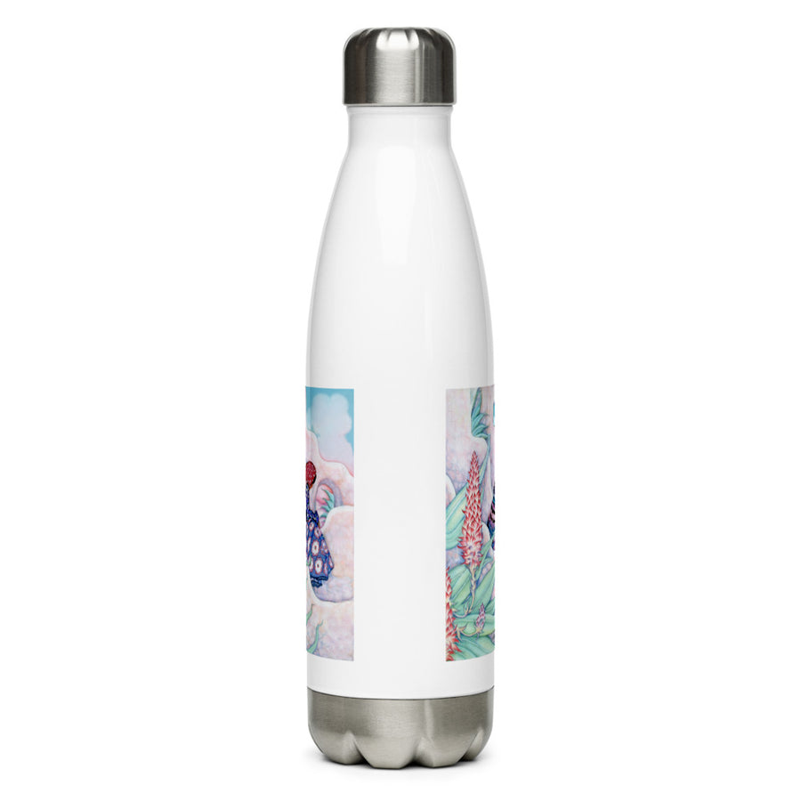 Woman Reflecting Stainless Steel Water Bottle