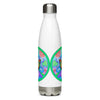 Peace Sign Butterfly Floral 1 Stainless Steel Water Bottle