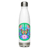 Peace Sign Butterfly Floral 1 Stainless Steel Water Bottle
