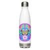 Peace Sign Butterfly Floral 2 Stainless Steel Water Bottle
