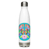 Peace Sign Butterfly Floral 4 Stainless Steel Water Bottle