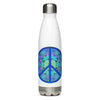 Peace Sign Snowflakes 5 Stainless Steel Water Bottle