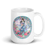 Flower Maiden Azalea White glossy mug