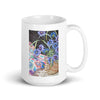 Blue Daisies White glossy mug