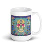 Catrinas & Skull 2 White glossy mug