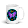 Purple Butterfly White Glossy Mug